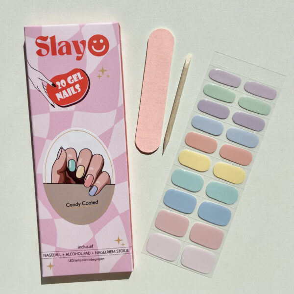 Candy Coated Candy Coated, vrolijke pastel kleur gel nagel stickers. Leuk voor pasen