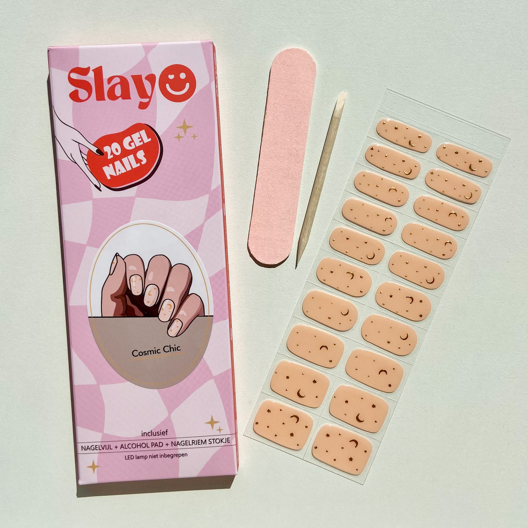 Cosmic Chic, gel nagel stickers met sterretjes en maantjes