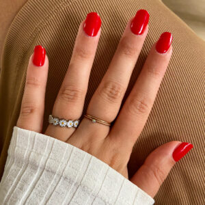 rockin red NG200002 mooie elegante en romantische rode gel nagels thuis manicure