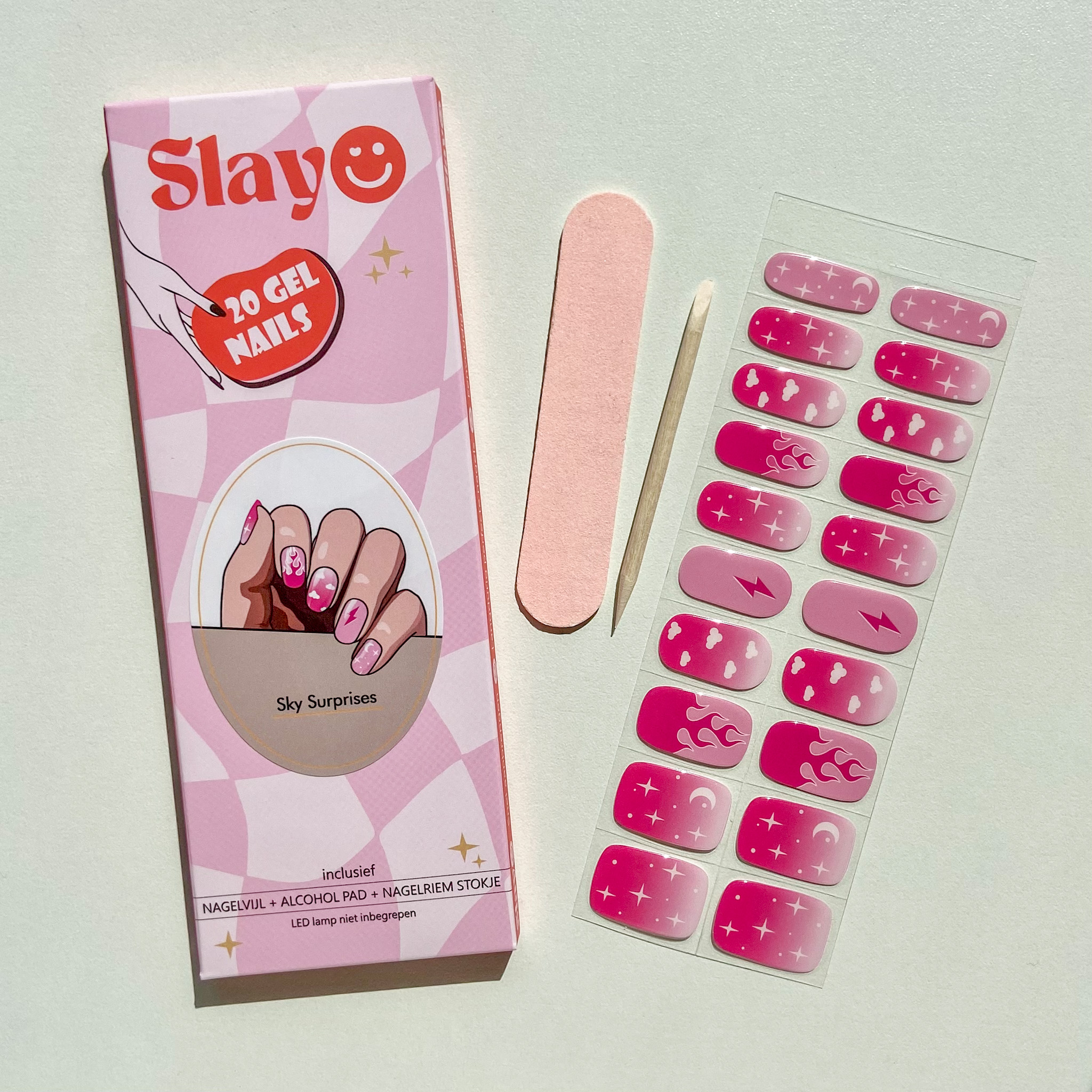 Sky Surprises, hip en trendy nagel design, gel nail wraps