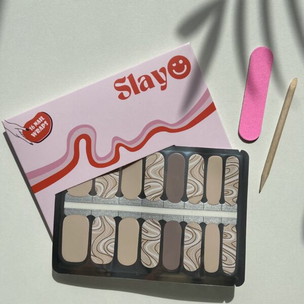 Mocca Madness Nagel Stickers, diy nail art zonder nagelsalon