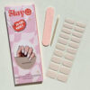 Pinky Promise Pinky Promise, lichtroze gel nagel stickers, mooie basic biab look manicure