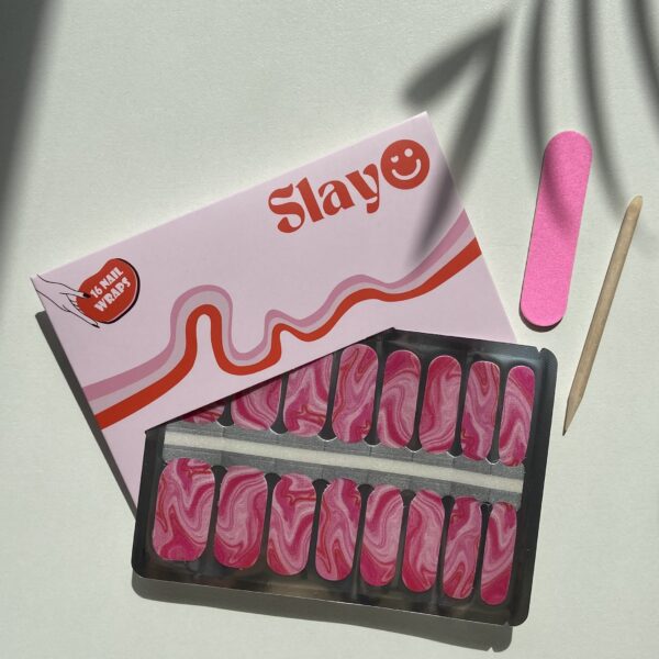 Sorbet Swirl nagel stickers Sorbet Swirl, roze nagel stickers met een hippe swirl design. diy nail art
