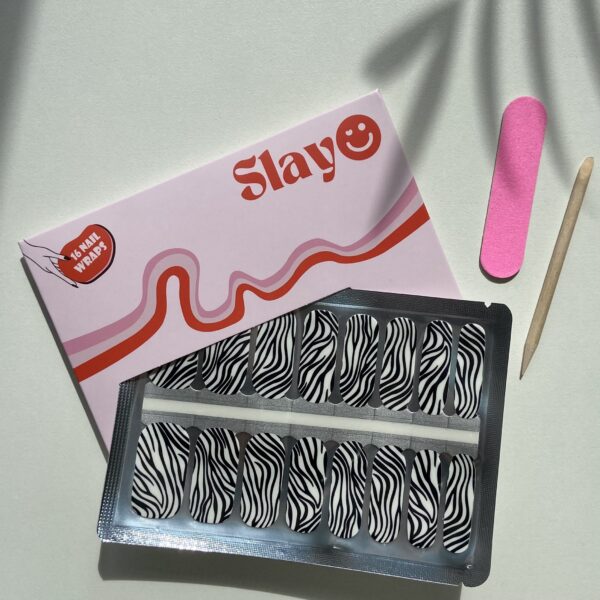 Zany Zebra nail wraps Zany Zebra, zebra print Nail Wrap stickers