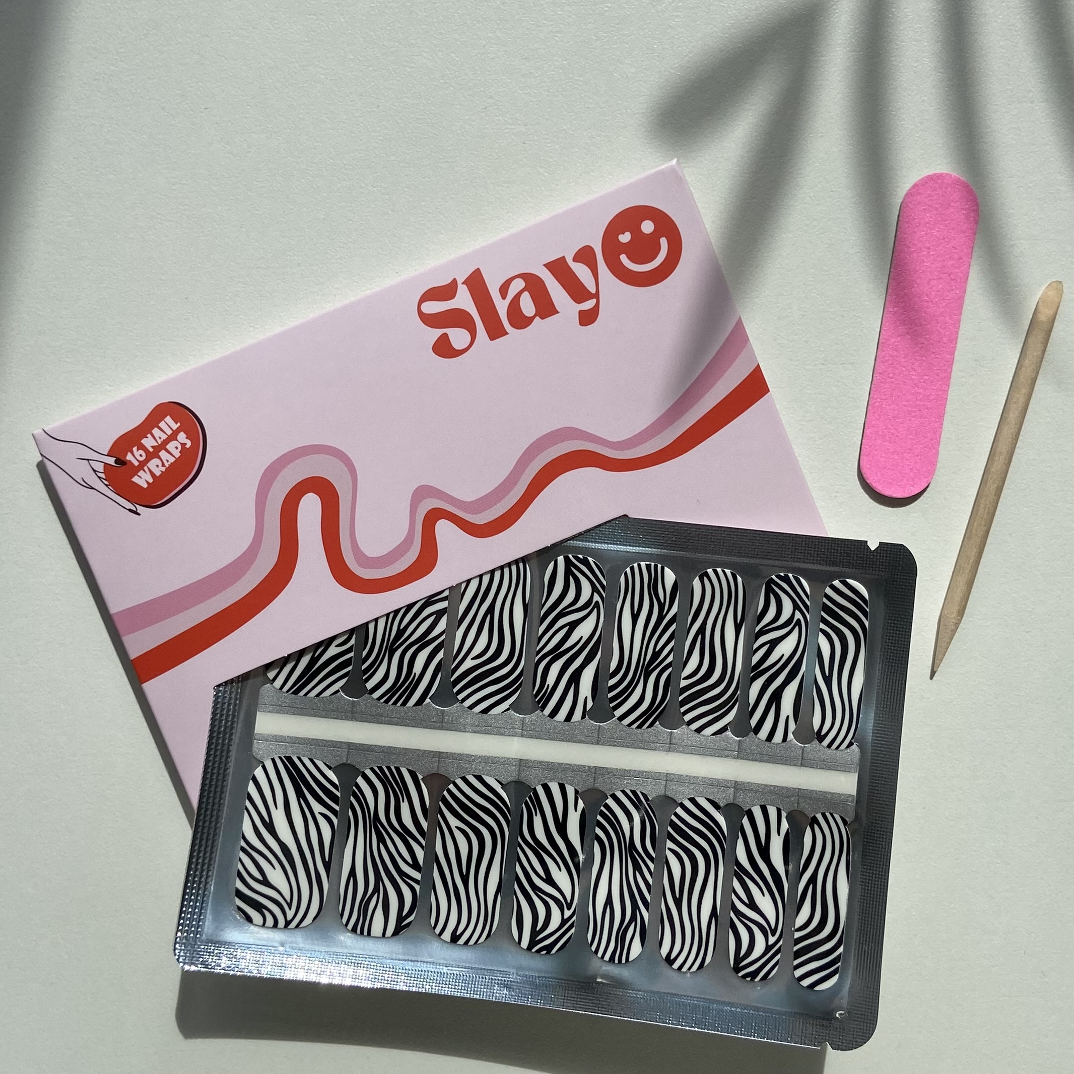 Zany Zebra, zebra print Nail Wrap stickers