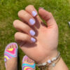 Lavender Lush gel nail wrap Lavender Lush, de perfecte lila gel nagels thuis manicure geen salon nodig