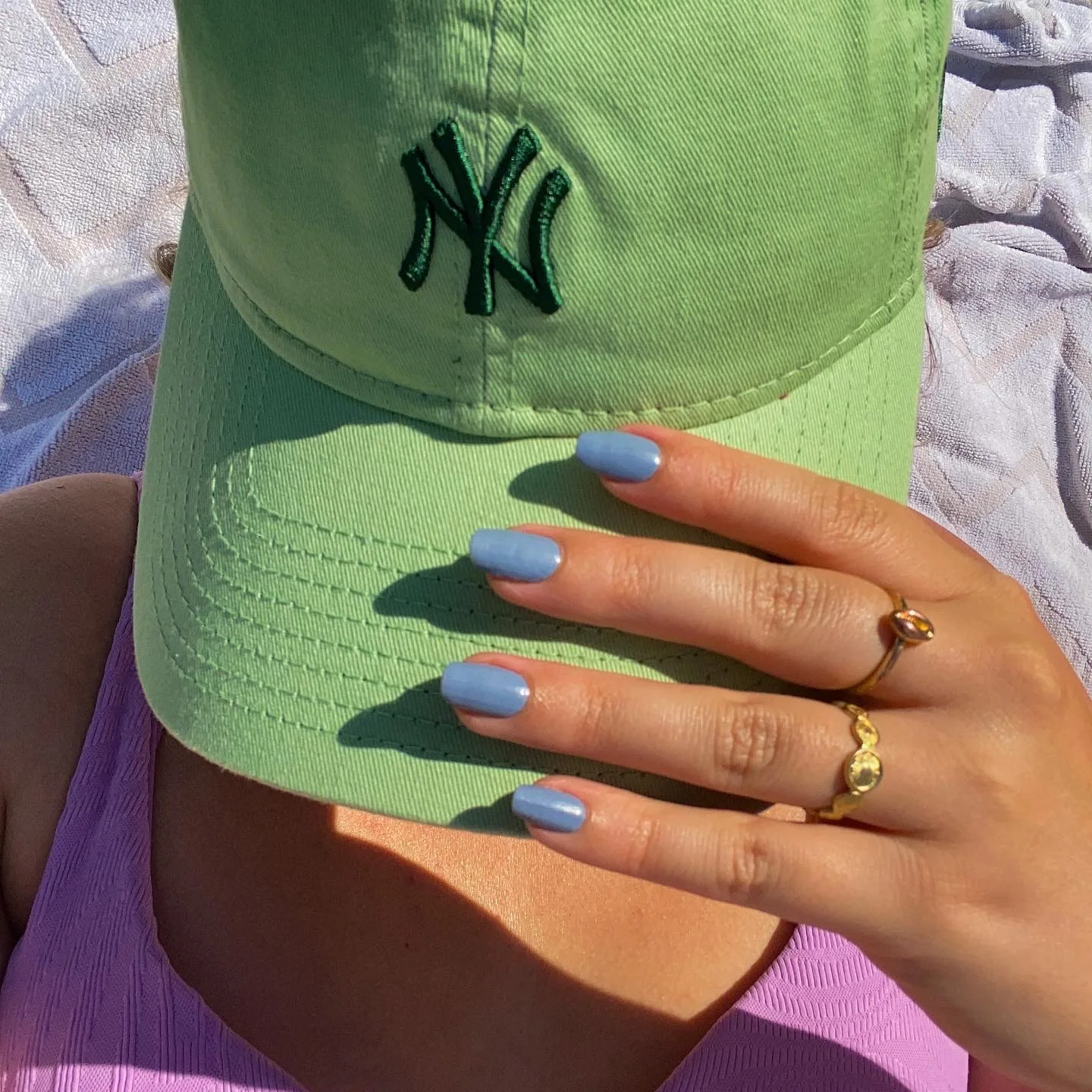 Blue Bombshell denim blue nagel stickers