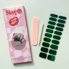 Beetle Babe Beetle Babe, chrome gel nagel stickers in een blauw groene kleur