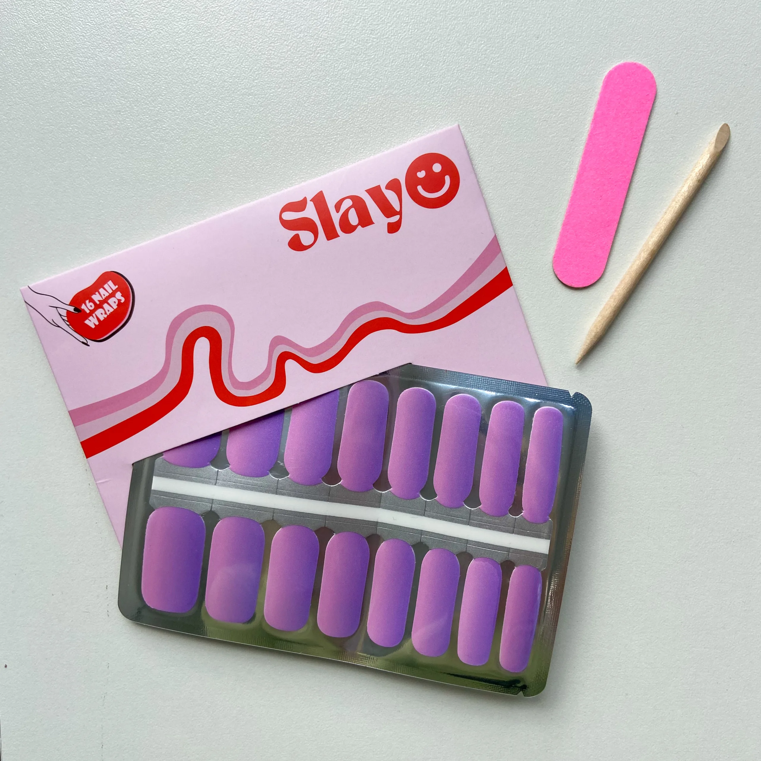 Flawless Fades ZB17469, nail wraps met een paarse kleuroverloop