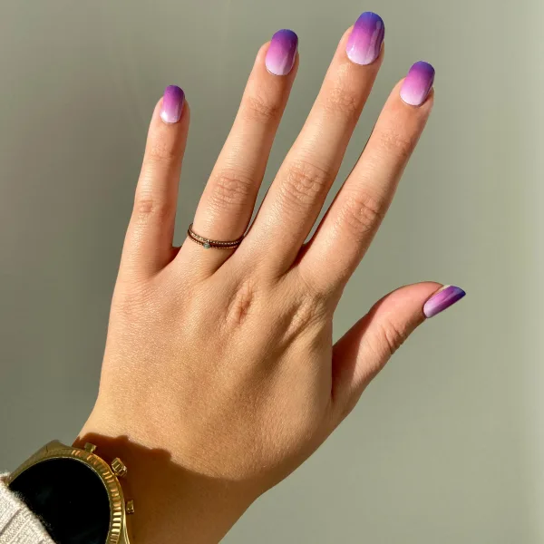 Ombre Obsession - slayo - NG200110 Ombre Obsession, paarse kleuroverloop gel nagel stickers