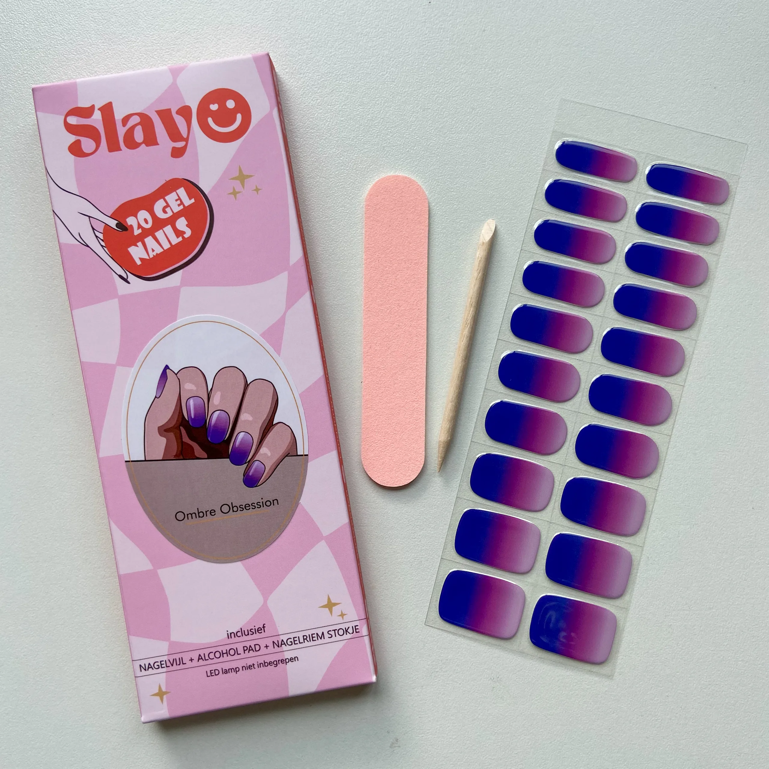 Ombre Obsession - gel nail design stickers, paarse kleuroverloop