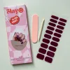 Purple Passion. Purple Passion NG200065, donkerpaarse gel nagel stickers