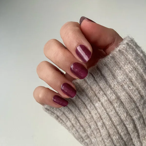 Rustic Romance, gel nail wraps donkerrood met glitters