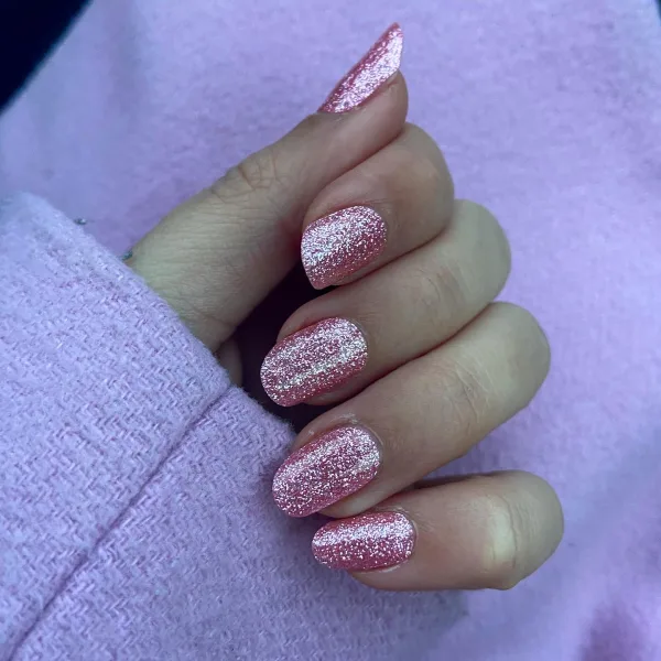Pinkalicious Pop, roze glitter nail wrap perfect voor de feestdagen