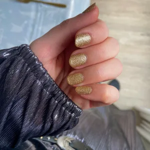 golden glimmer nail wraps gouden glitter nagelstickers