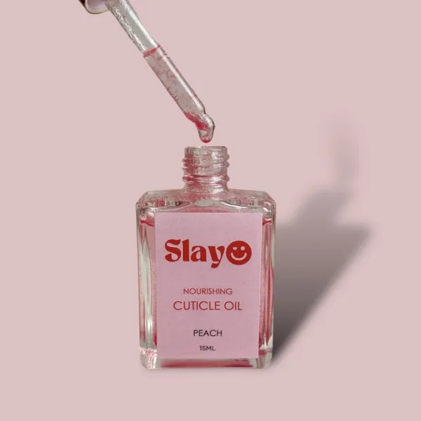 nagelriemolie en remover serum voor (gel) nail wraps met glitters en peach geur