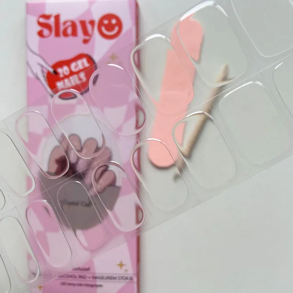 Crystal Clear Gel nail wraps transparante gel nail wraps
