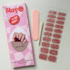 Glitz and Glam gel nagelstickers Gellak Stickers Glitz and Glam, roze met glitters