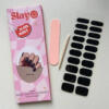 Black Jag Gellak Stickers Zwarte Gel Nagelstickers met een panterprint design.
