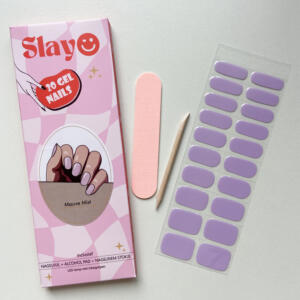 Gellak Stickers Mauve Mist, lila gel nagelstickers