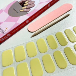 lichtgele gellak nagelstickers, lemon lush