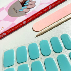licht blauwe glow in the dark gellak nagelstickers
