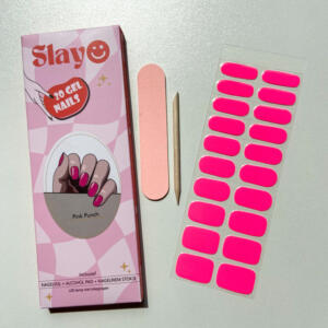 pink punch gellak stickers in een neon roze kleur