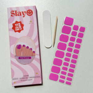 Pink Princess pedicure gellak stickers felroze pedicure gellak stickers