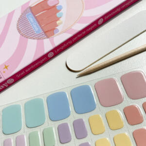 pastel gellak stickers bedoeld voor pedicure