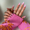 roze gellak stickers roze gel nail wraps met een glitter design