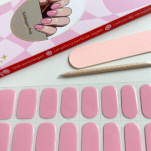 gel nagel stickers bubblegum pink