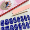 Gellak Stickers Swirly Blue Gel nagelstickers in een blauwe kleur met swirls