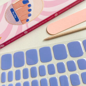 Gellak Pedicure Stickers in een blauwe kleur. blue bay