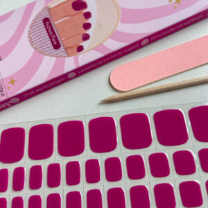 Gellak Pedicure Stickers in een paarse kleur, fuchsia flare