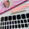 pedicure gellak stickers midnight black zwarte gel nagelstickers in de kleur midnight black