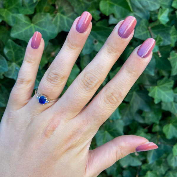 Gellak Stickers Summer Sunset mooie kleuroverloop gel nagelstickers in de kleur brons en paars