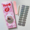 Gellak Stickers Shiny Silver Gellak stickers met zilveren glitters
