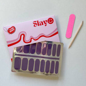 Donkerpaarse nagelstickers