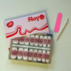 Nagelstickers Pink Champagne French manicure Nail wraps met roze glitters