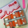 Nagelstickers Orange Safari oranje nagelstickers met een zebraprint. koningsdag nagels