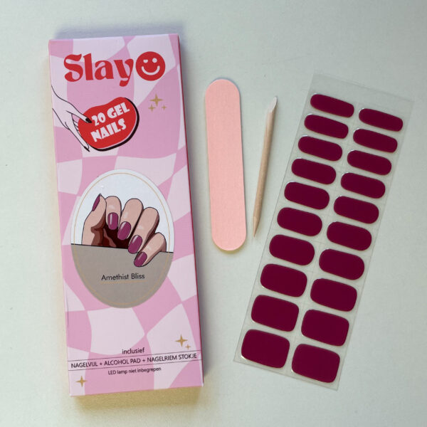 Gellak Stickers Amethist Bliss Donkerpaarse gellak nagelstickers