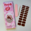 Gellak Stickers Dark Roast Gellak nagelstickers in de kleur donkerbruin. viral nagels Hailey Bieber