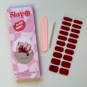 gel nagelstickers in een prachtige wijnrode kleur