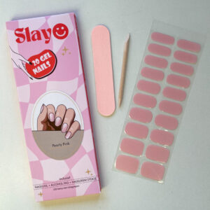lichtroze parelmoer gellak stickers