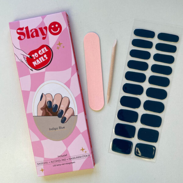 Gellak Stickers Indigo Blue denim blauwe gel nagelstickers