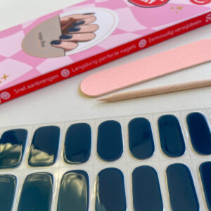 Donkerblauwe gel nagelstickers