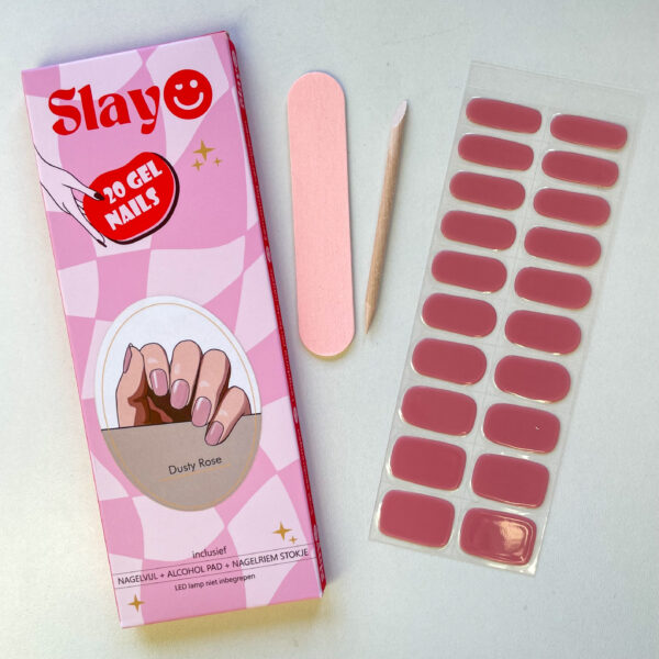 Gellak Stickers Dusty Rose Biab nagels zelf thuis doen met de dusty rose gellak stickers