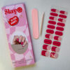 Gellak Stickers Croco Chic roze gel nagelstickers met een krokodil design nail art