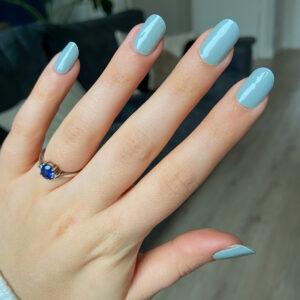 Blauw grijze gel nagelstickers