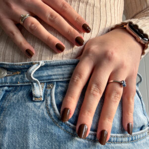 donkerbruine gel nail stickers